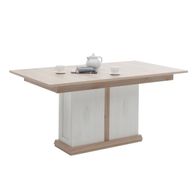 Esstisch AVENUE Tisch Ausziehtisch rechteckig Eiche braun weiß 160-210cm