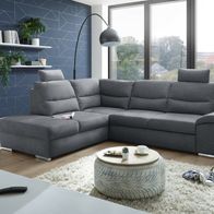 Ecksofa Alma Couch Schlafcouch Bettsofa Schlafsofa Sofabett Funktionssofa ausziehbar