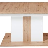 Esstisch Mediana Esszimmertisch Dinnertisch Kéchentisch Tisch Eiche weiß ausziehbar 1