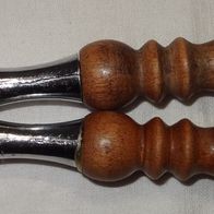E Nussknacker Edelstahl mit Holzgriff dekoratives Design Vintage Zangennussknacker