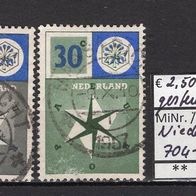 Niederlande 1957 Europa MiNr. 704 - 705 gestempelt
