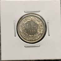 Schweiz - Suiza - Suisse - Switzerland - 1 Franc 1989 - siehe Fotos