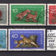 DDR 1959 Waldtiere MiNr. 737 - 741 ESST Berlin