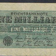 Banknote 1 Milliarde Reichsbank 1923 sehr schön Serie AT