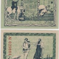 Niederlahnstein-Notgeld 50 Pfennig vom 01.05.1917 Kz. rot Soldat und Schmied