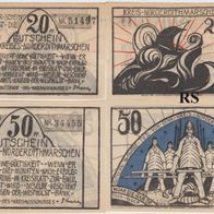 Norder-u. Süderdithmarschen-Notgeld 20,50 Pfennig Kreisausschuß, März 1921
