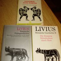 Konvolut Livius Röm. Frühgeschichte + Röm. Geschichte II + Hannibal ante portas