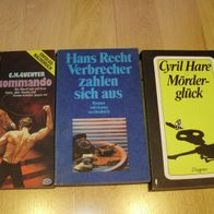 Konvolut: 3 Bücher Krimi Verbrechen