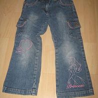 tolle Cargo - Jeans bootcut Disney Princess Gr. 104 tolle Stickerei (0915)