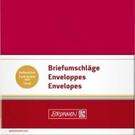 Brunnen Briefumschläge Universalpapier C6, Mittelrot – 10 Stück Mit Seidenfutter, Für Drucker & Handbeschriftung