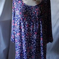 Samoon Gerry Weber Damen Marken Schlupf- Bluse Gr.44 blau rot