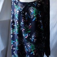 CECIL Damen Marken Sommer Bluse Gr. XL 44 blau grün bunt gemust