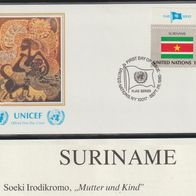 Vereinte Nationen Flaggen FDC Ersttagsbrief 1980 Suriname