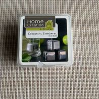 Home Creation Edelstahl Eiswürfel, ideal zum Kühlen von Getränken, 4 Stück