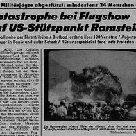 Flugzeug Katastrophe Ramstein Zeitung DDR Fliegen