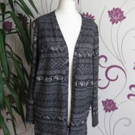 Damen - Long - Jacke, Größe 36, schwarz gemustert von * * Janina** NEU * *