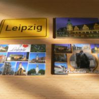 4 verschiedene Magnete Kühlschrankmagnete Leipzig Neu