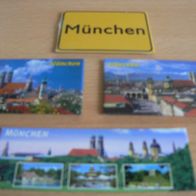 4 verschiedene Magnete Kühlschrankmagnete München Neu