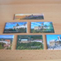 6 verschiedene Magnete Kühlschrankmagnete Wartburg Eisenach Neu
