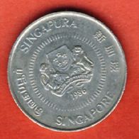 Singapur 10 Cents 1986