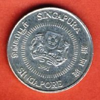 Singapur 10 Cents 1991