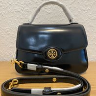 Tory Burch Leder-Schultertasche - Schwarz