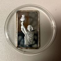 Silberbarren „Freiheitsstatue“ inclusive Münztasche