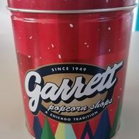 Blechdose Garrett Popcorn Chicago mit Effektlack Struktur rot *