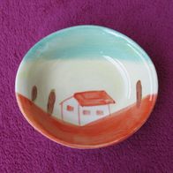 Keramik Deko Schale Toscana Landhausstil 11 x 9,5 cm handbemalt Seifenschale