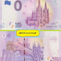 0 Euro Schein Catedral de Burgos VEAK 2018-1 offiziell ausverkauft glatte Nr 2000