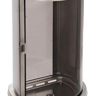 Grablampe Edelstahl Mit Kreuz - Halbrunde Grableuchte Für Friedhof