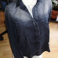 Marc O´Polo Jeans Bluse LA dblau verdeckte Knopfleiste 34 =S