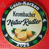 Krombacher Natur Radler Cash-Korken 2025 Aktion Bier Brauerei Kronkorken TOP