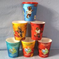 6 Wackelbecher Trinkbecher Fanbecher Fifa World Cup Germany 2006 Goleo Die Wel