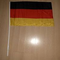 NEU@Deutschland-Fahne @ Fahne schwarz/ rot/ gold@ca. 45 x 30 cm + Stange@Handfahne