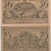 Ober-Ammergau-Notgeld 25, 50 Pfennig vom 01.07.1921 rote kleine KZ