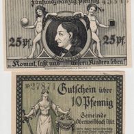 Oberweißbach-Thür. Notgeld 10,25 Pfennig vom 01.07.1921 Motiv Fröbel