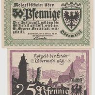 Oberwesel-Notgeld 25,50 Pfennige vom 19.03.1921,