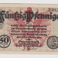 Oranienburg-Notgeld 50 Pfennig vom 01.12.1918