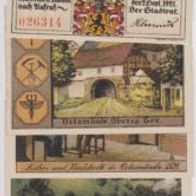 Orlamünde-Notgeld 25, 6x50 Pfennig vom 02.09.1921, 7 Scheine