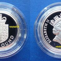 U.K. 1 Pound 1988 PP .925 Silber