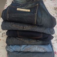 6 Herren Marken Jeans 1 neu 5 gebraucht, alle in den 30er Größen