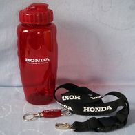 Honda Trinkflasche Schlüsselband Schlüsselanhänger rot schwarz NEU