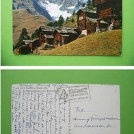 Zermatt, Findeln mit Obergabelhorn und Wellenkuppe - [1980] - (D-H-CH58)