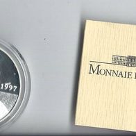 Frankreich 100 Francs = 15 Ecus 1997 Silber PP, Kleine Meerjungfrau in Kopenhagen