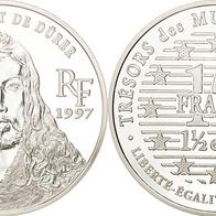 Frankreich 10 Francs = 1 1/2 Euro 1997 PP/ Proof "Selbstprträt Albrecht DÜRER"
