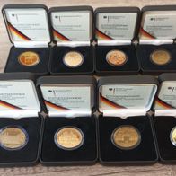 999.9 Feingold 100-EURO-16 x Goldmünzen 2003- 2019 UNESCO Welterbe