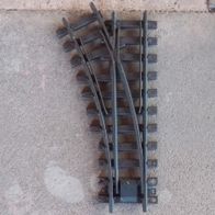 Weiche links R1 ohne Antrieb, gebraucht, LGB 12100, Spur G, 1:22,5