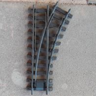 Weiche rechts R1 ohne Antrieb, gebraucht, LGB 12000, Spur G, 1:22,5