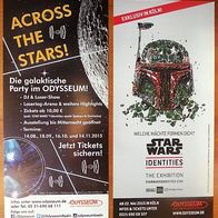 Star Wars Boba Fett FLYER Odysseum Köln Identities Prospekt 2015 Werbung !
